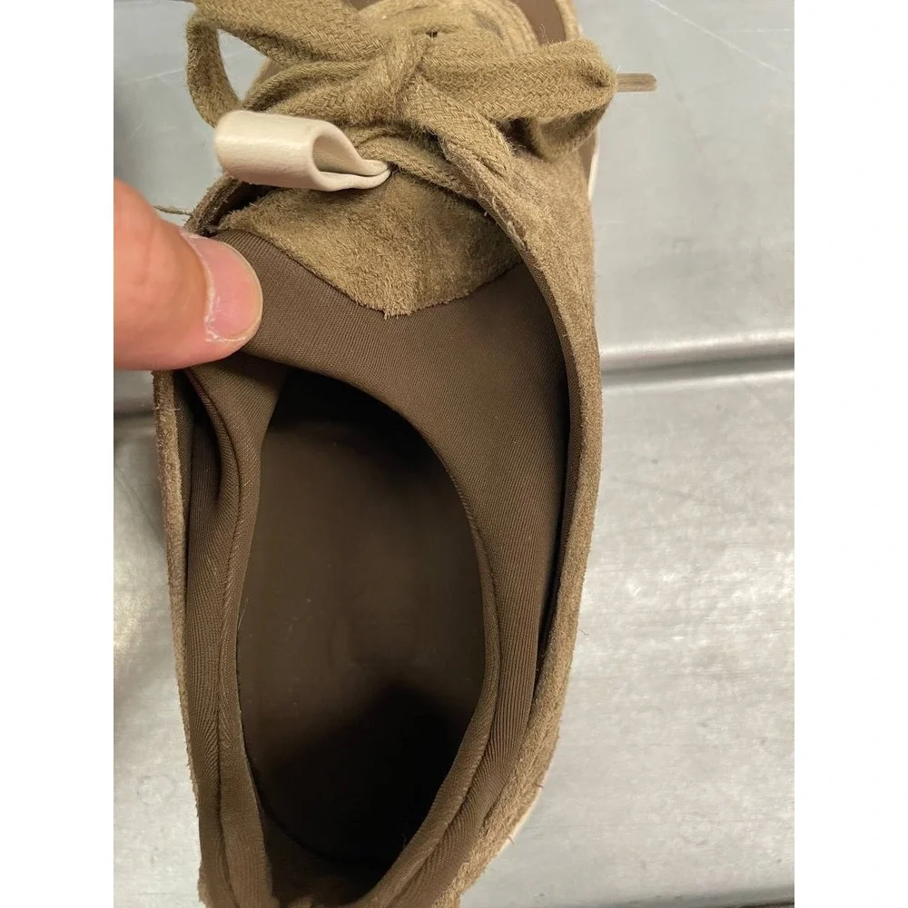 Massimo Dutti Trainers Sneakers Womens‎ EU 39 US 8/8.5 Olive Green Suede, Sock